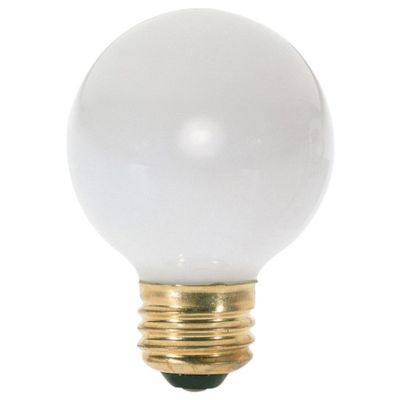 60W 120V G16 1/2 E26 Gloss White Bulb by SATCO Lighting - Starlight Lighting USA and Canada